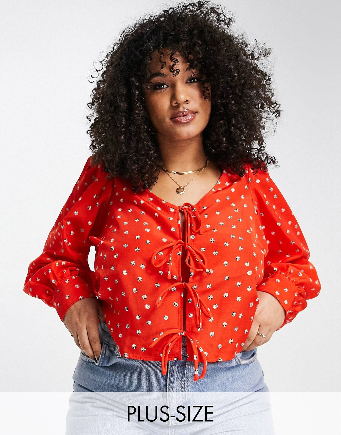 

Красная блузка Levi's Plus в мелкую клетку
