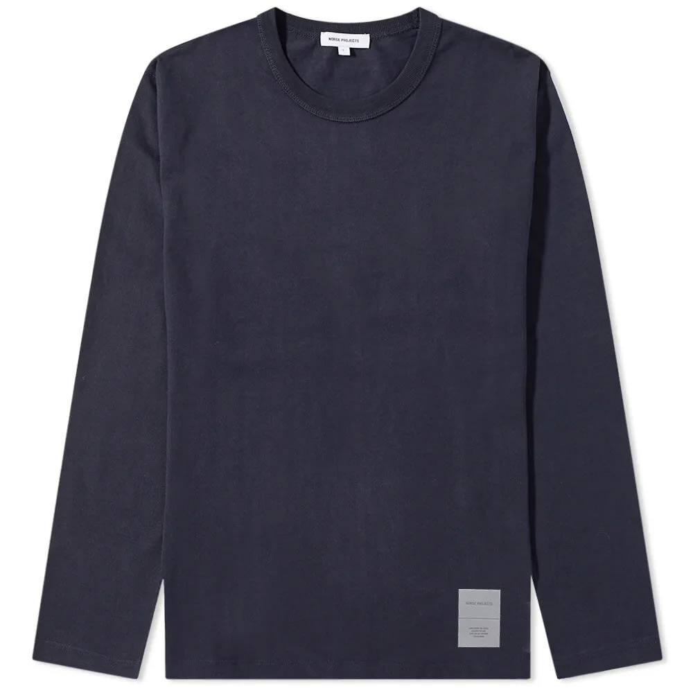 

Футболка Norse Projects Long Sleeve Holger Tab Series Reflective Tee, Серый