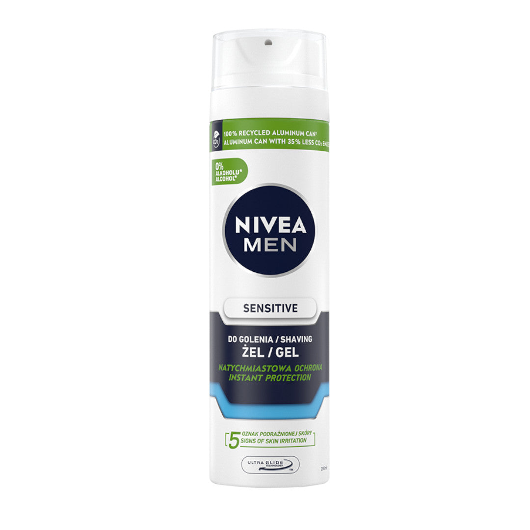 Nivea Гель для бритья Men Sensitive успокаивающий 200мл гель для бритья nivea men защита и уход против сухости кожи 200 мл