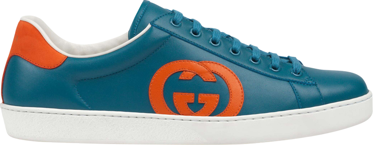 Кроссовки Gucci Ace Interlocking G - Blue Orange, синий подвески ace trucks af1 anodized blue orange polished