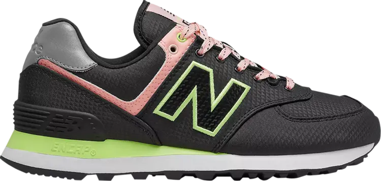 

Кроссовки New Balance Wmns 574, черный/зеленый/розовый