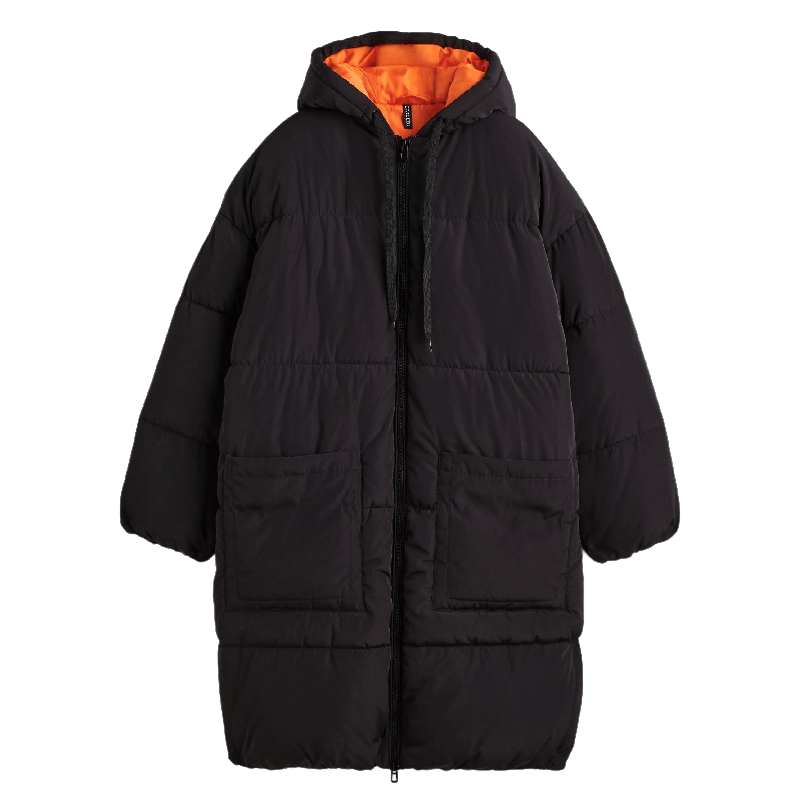 Куртка утепленная H&M Oversized, черный куртка утепленная h