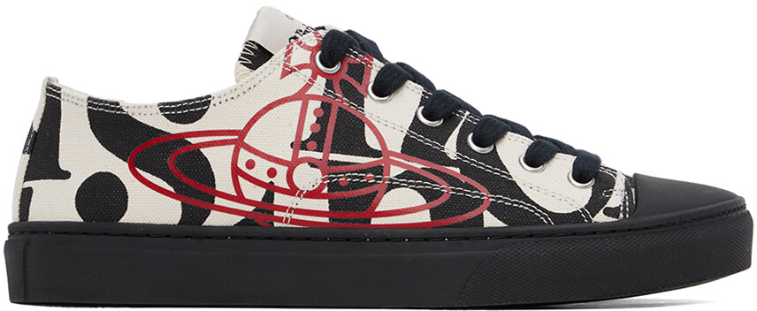 

Низкие кроссовки Plimsoll 2.0 Black & Off-White Vivienne Westwood