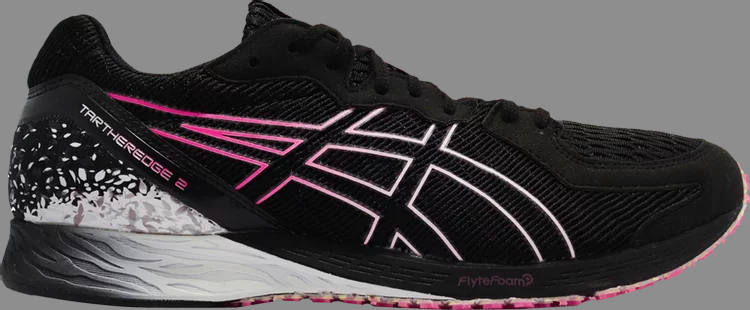 Лимитированные кроссовки tartheredge 2 'wuxi marathon - black pink glow' Asics, черный - фото