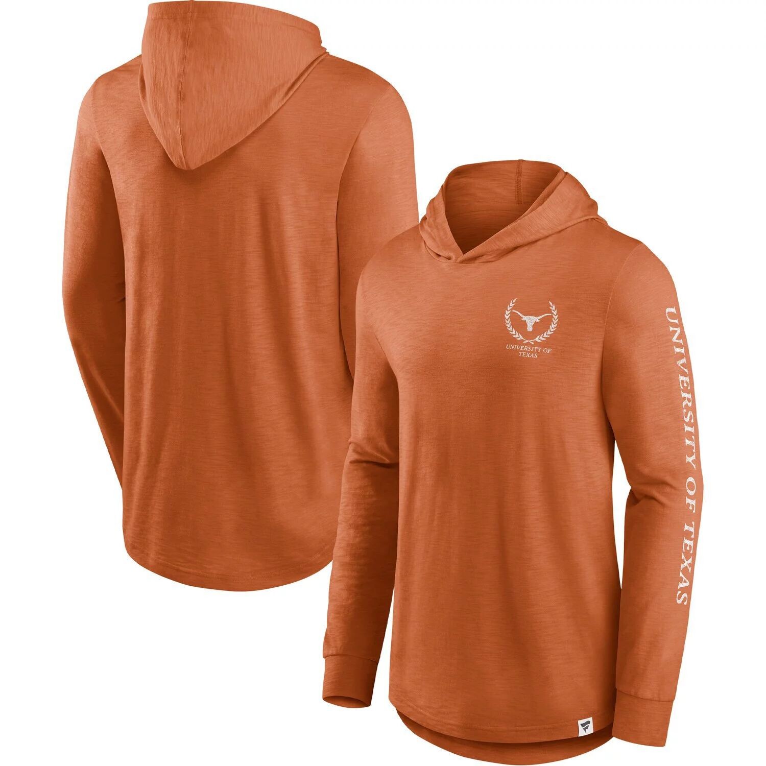 

Мужская толстовка с капюшоном Fanatics с логотипом Texas Orange Texas Longhorns и футболка с длинными рукавами