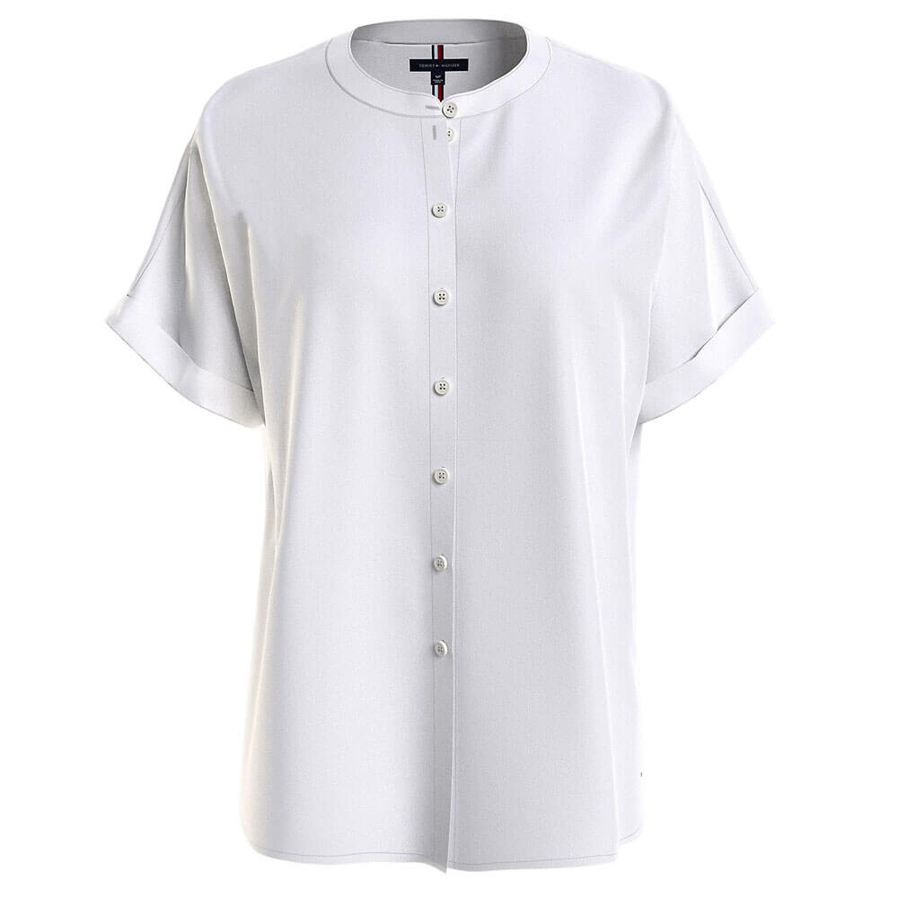 

Блузка без воротника Tommy Hilfiger Solid, белый