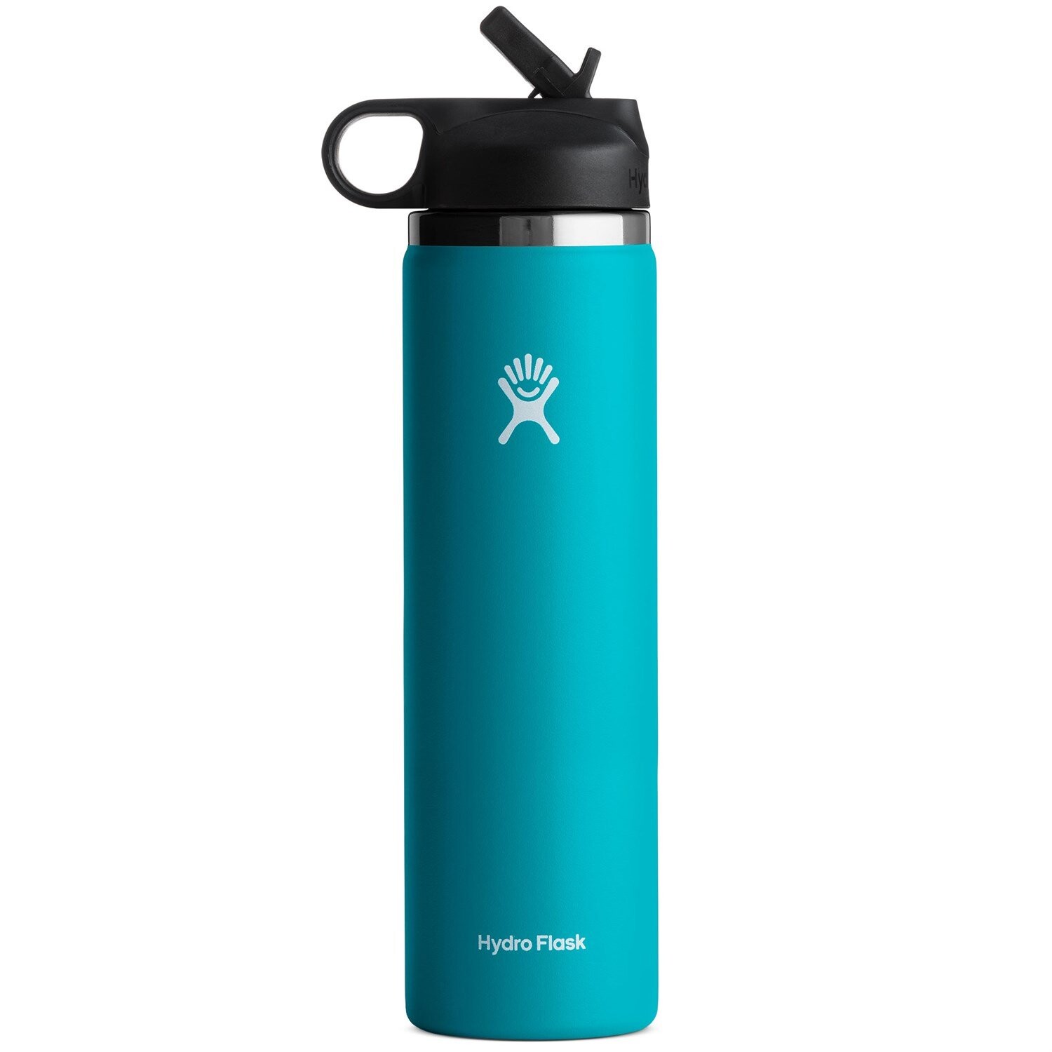 

Hydro Flask Бутылка для воды с широкой горловиной и соломенной крышкой на 24 унции, laguna