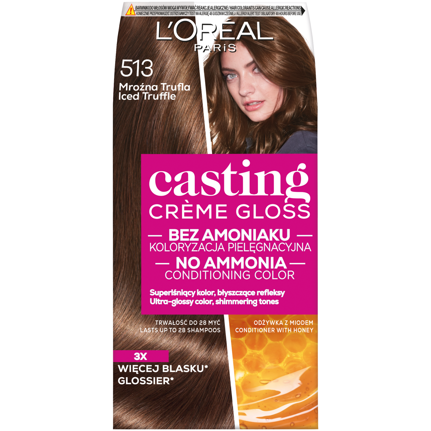 L'Oréal Paris Casting Creme Gloss краска для волос, 1 упаковка краска для волос 553 пряный темно каштановый l oréal paris casting natural gloss 1 упаковка