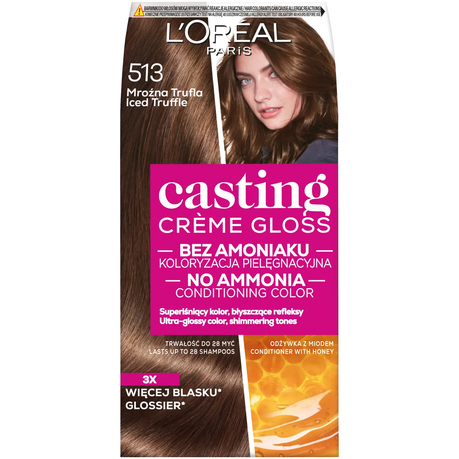 L'Oréal Paris Casting Creme Gloss краска для волос, 1 упаковка краска для волос 553 пряный темно каштановый l oréal paris casting natural gloss 1 упаковка