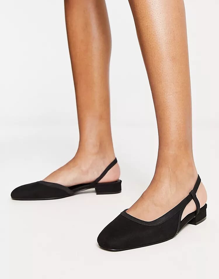 

Балетки с открытой пяткой ASOS DESIGN Latte, черный
