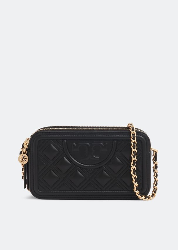 

Сумка TORY BURCH Fleming double-zip mini bag, черный