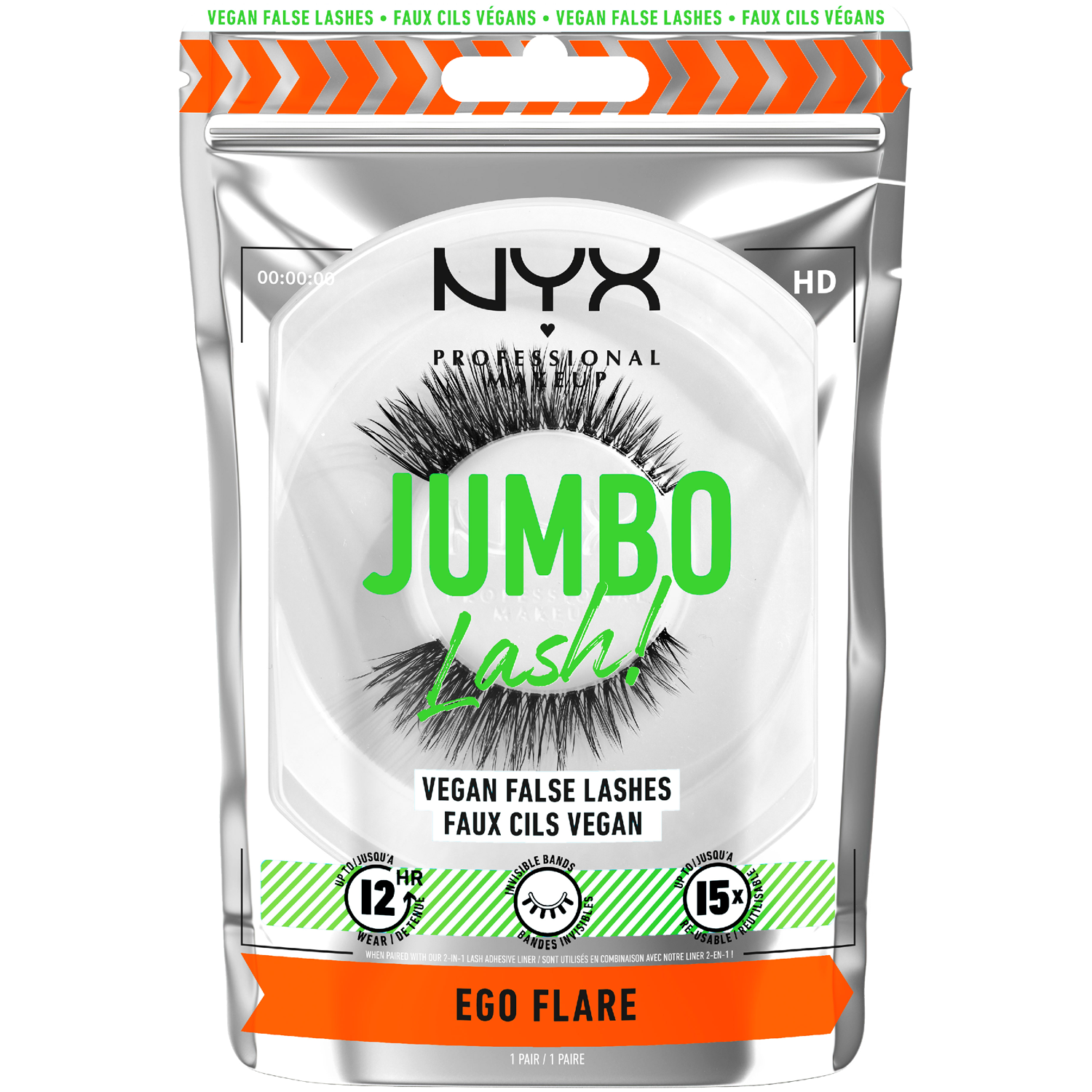 NYX Professional Makeup Jumbo Lashes Ego Flare накладные ресницы, 1 упаковка - фото