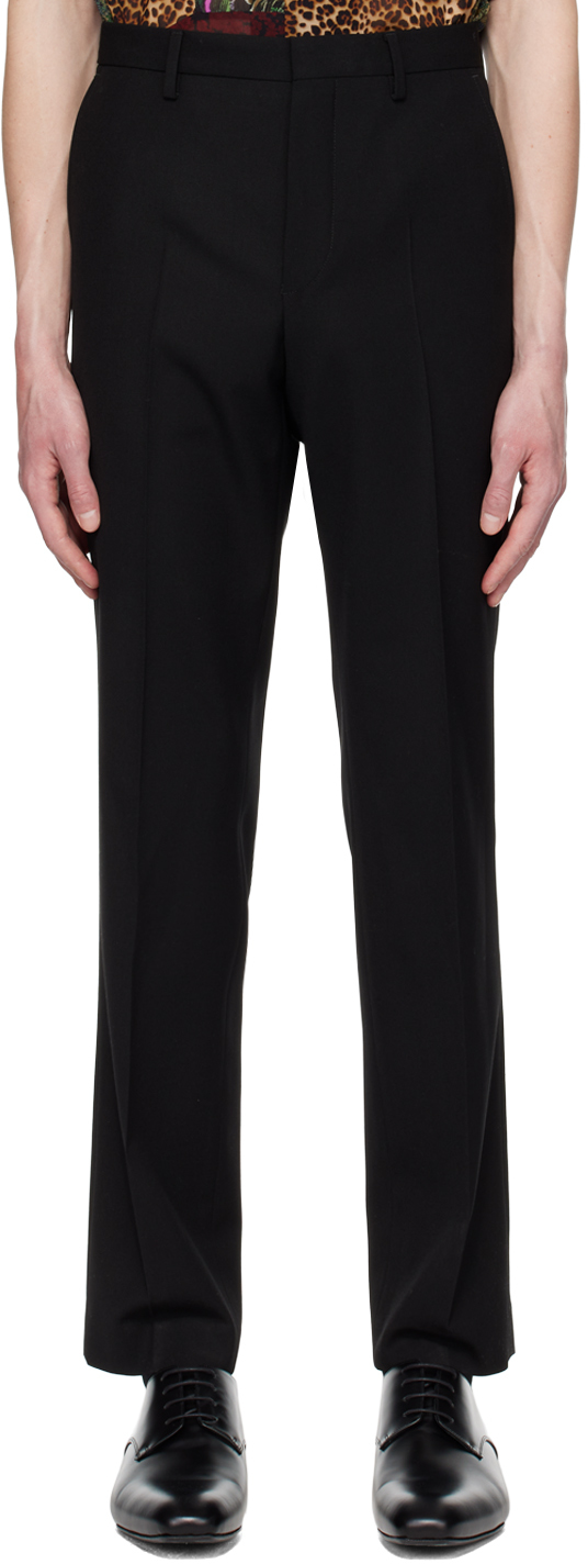 Черные брюки со складками Dries Van Noten style morocco