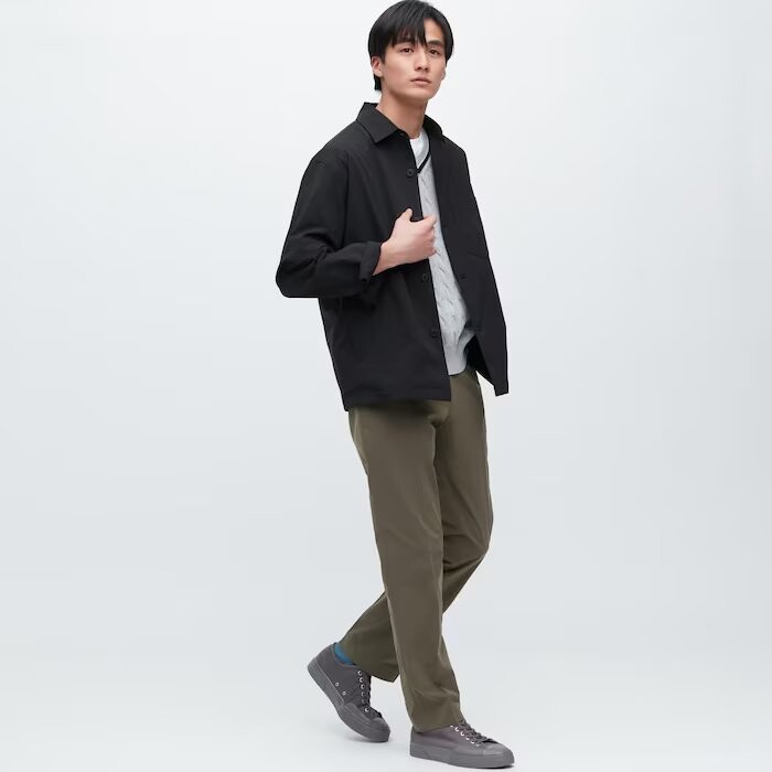 

Мужские брюки Uniqlo Airsense Ultra Light Cotton-like, оливковый