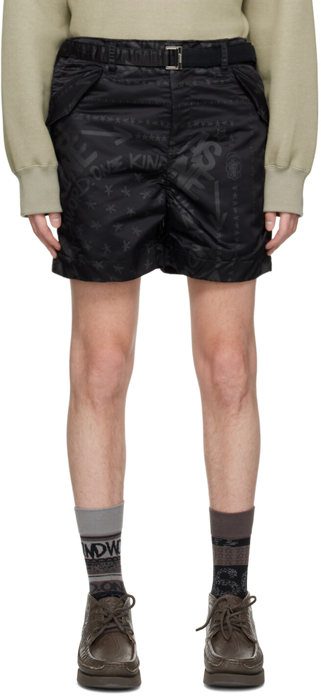 

Черный - Шорты с банданой и принтом Eric Haze Edition sacai