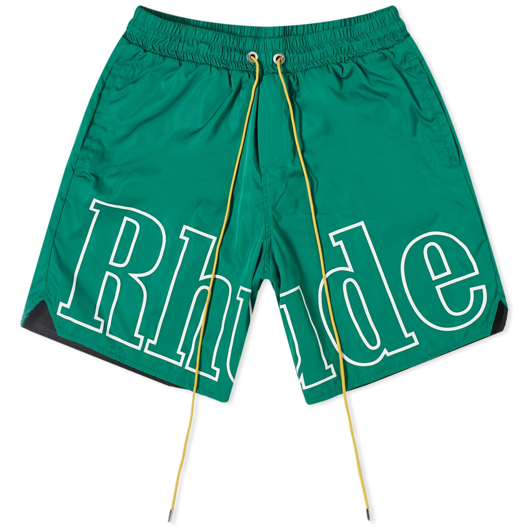 Шорты Rhude Logo Track, зеленый спортивные шорты rhude sweatshort heather grey серый