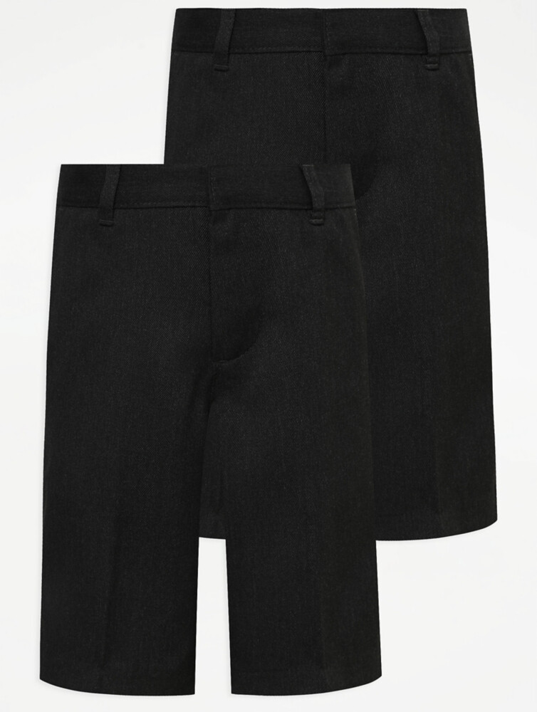 

Набор из 2 темно-серых облегающих школьных шорт для мальчиков Slim Fit (2 шт.) George., уголь