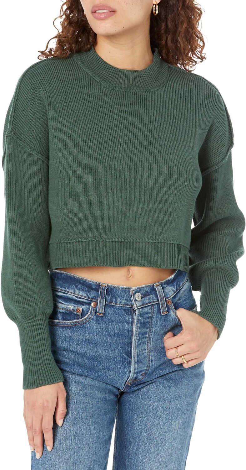 

Укороченный пуловер Easy Street Free People, цвет Hunter Green