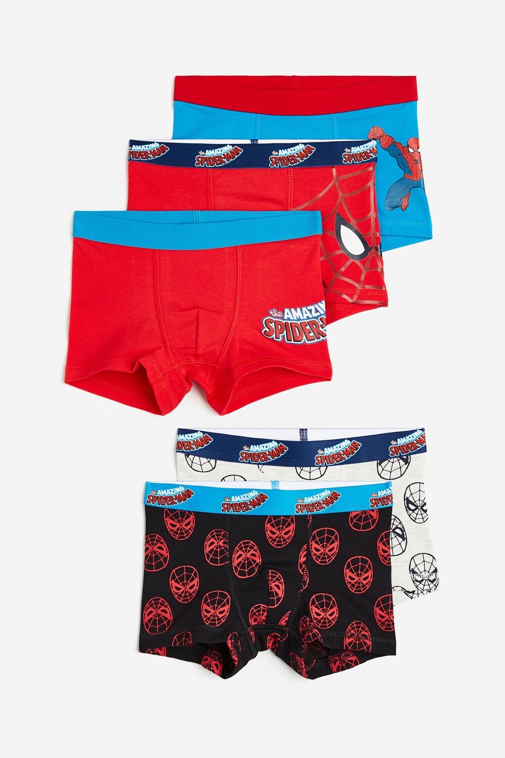 

Комплект трусов H&M Kids Boxer Spider-Man, 5 предметов, красный