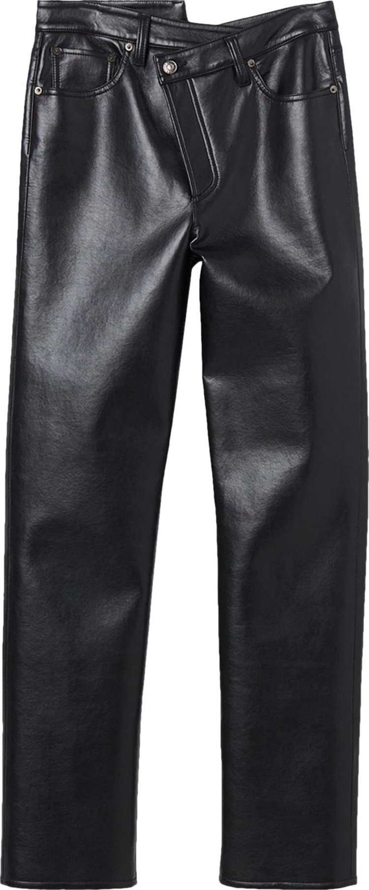 Agolde Recycled Leather Criss Cross Straight Jean Detox