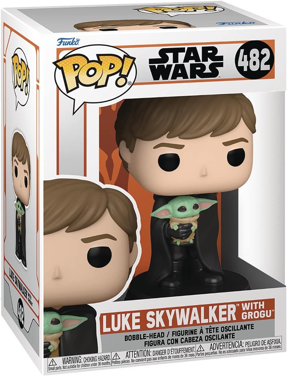 цена Фигурка Funko POP! Star Wars: The Mandalorian - Luke Skywalker with Grogu