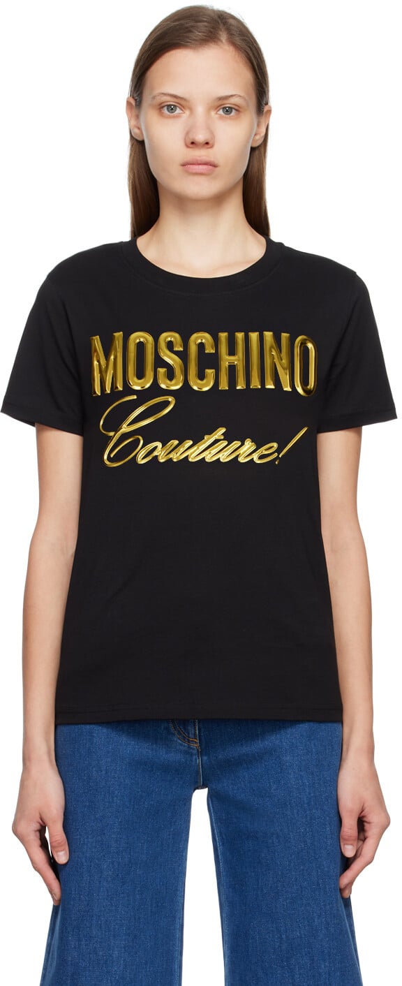 

Черная футболка Moschino Couture