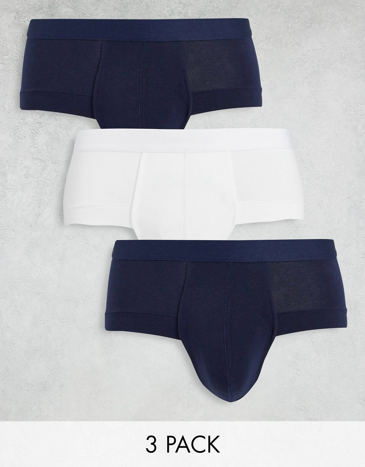 

Набор из 3 неструктурированных коротких плавок ASOS DESIGN