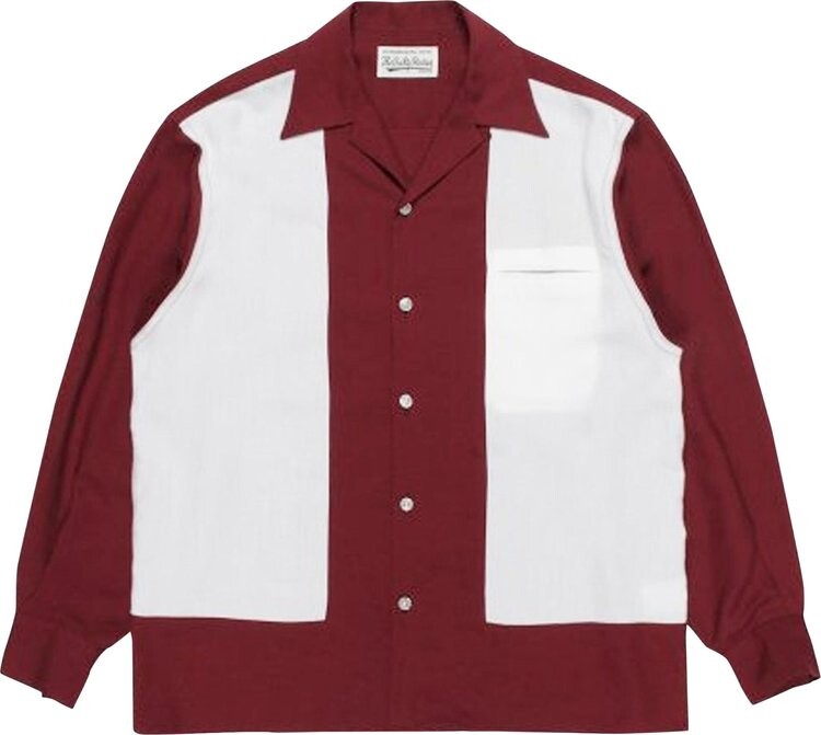 

Рубашка Wacko Maria Two Tone 50's Shirt (Type-4) 'Dark Red', красный