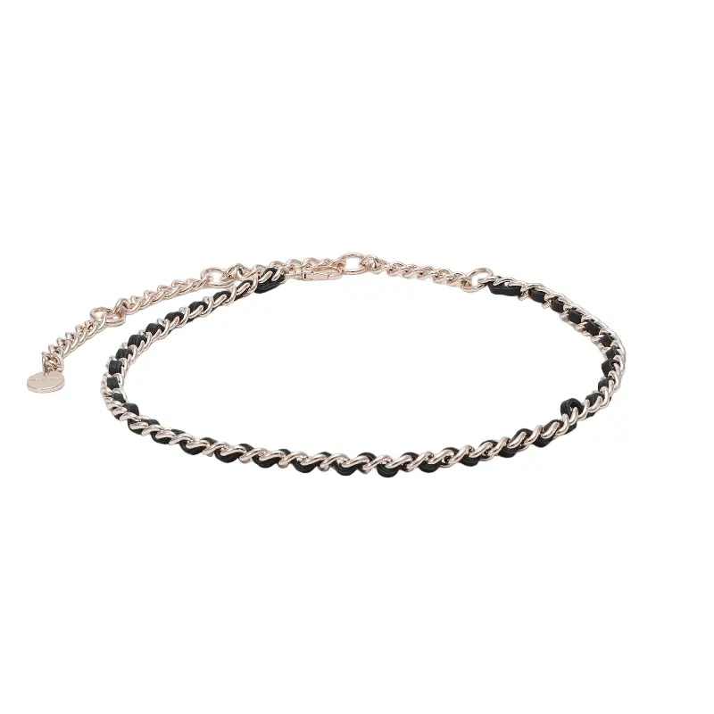 

Ремень Michael Kors Chain, черный/золотой