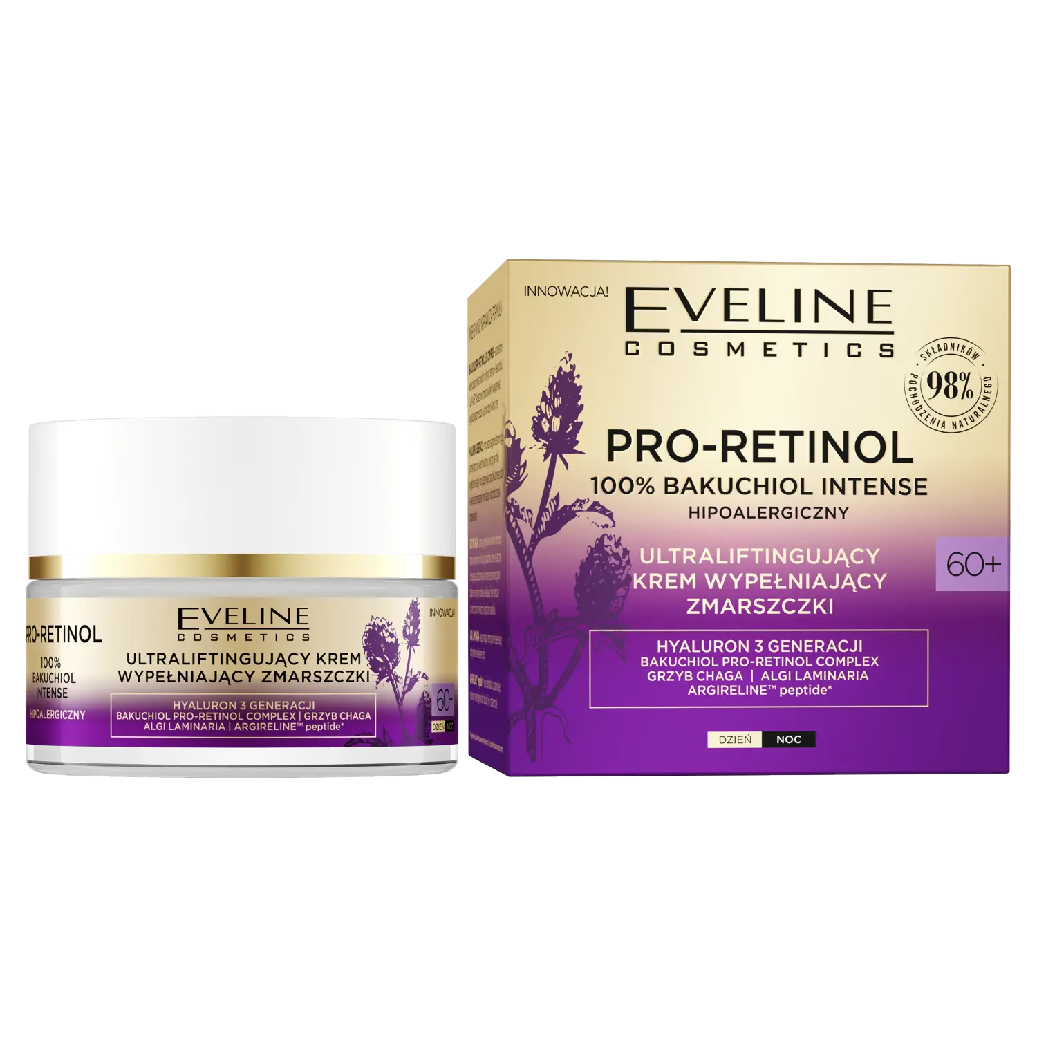 

Eveline Cosmetics Pro-Retinol Дневной и ночной крем для лица 60+, 50 мл
