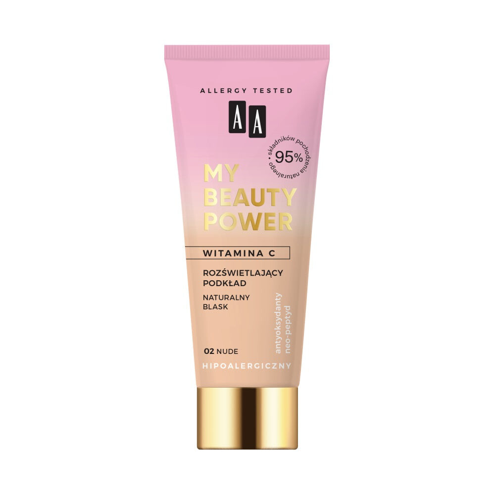 

AA My Beauty Power осветляющая тональная основа 02 Nude 30мл