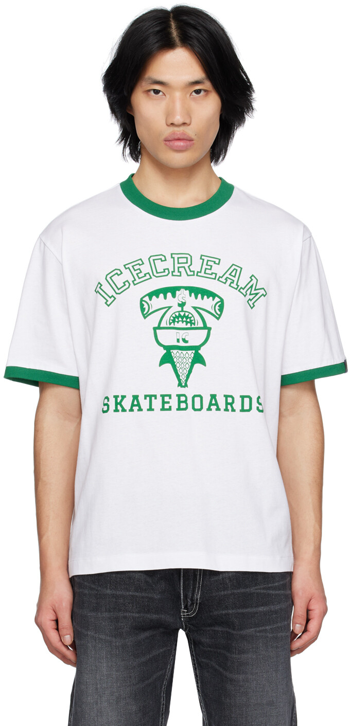 

Белая футболка IC Sharks Ringer ICECREAM