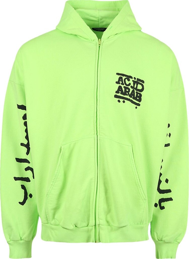 

Худи Balenciaga Hoodie 'Fluo Green/Black', зеленый