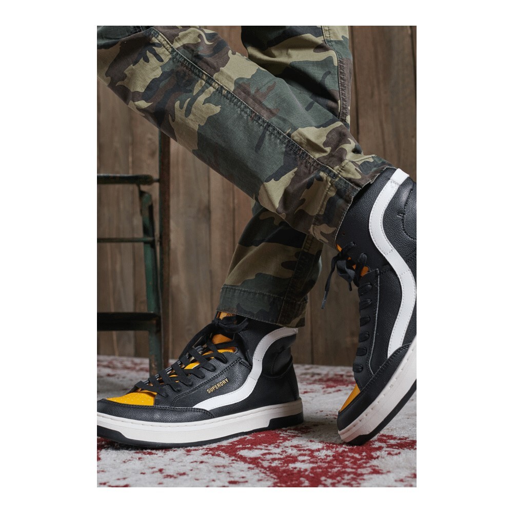 

Кроссовки Superdry Basket Lux, black/mustard/white