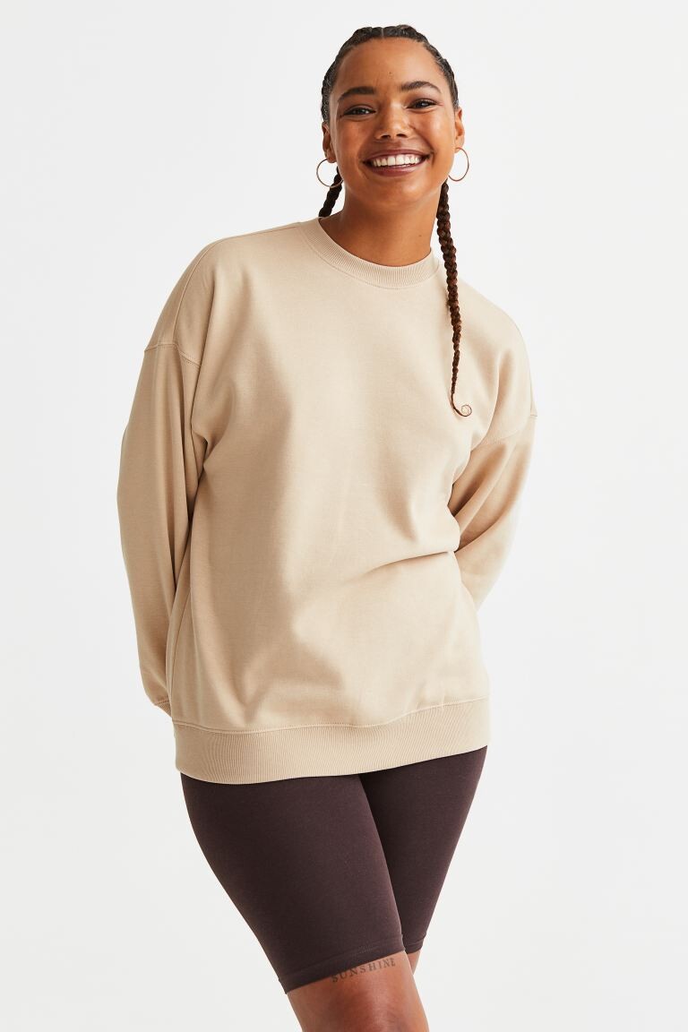 

Толстовка оверсайз H&M, бежевый