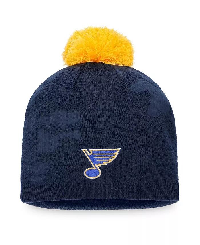 

Женская шапка для раздевалки темно-синего и золотистого цвета St. Louis Blues Authentic Pro Team с помпоном Fanatics, синий
