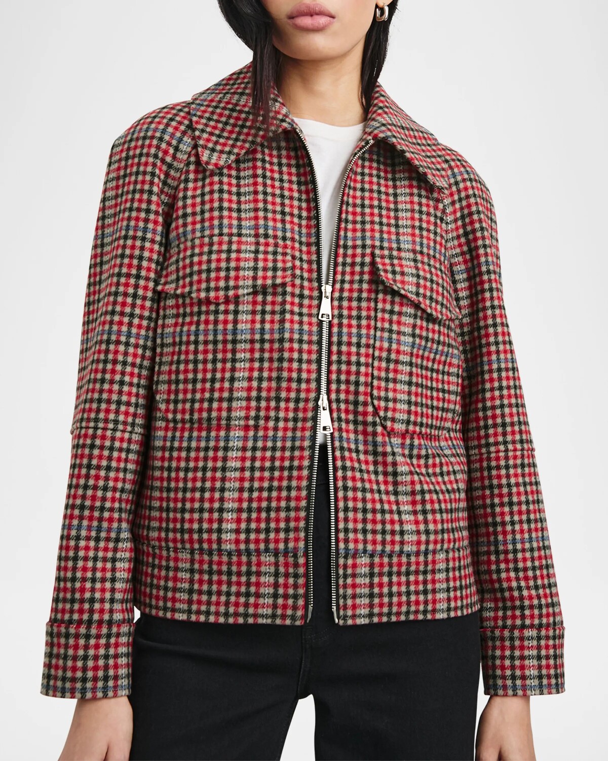 

Куртка из смесовой шерсти в клетку шайенн Rails, цвет Crimson Mini Check