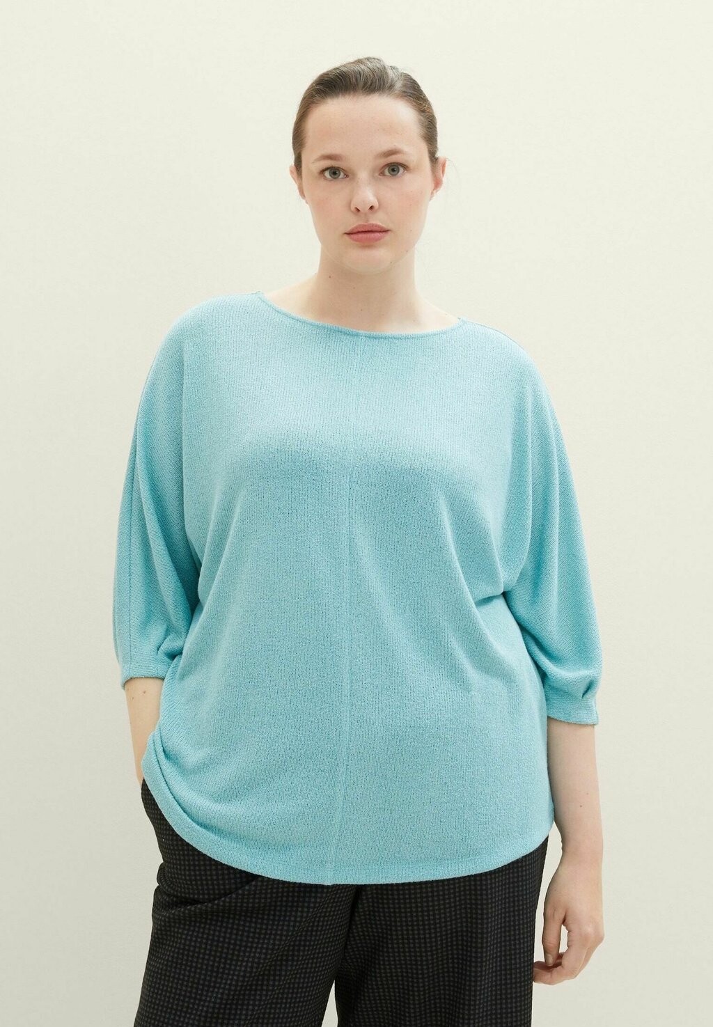 

Свитшот TOM TAILOR MIT FLEDERMAUSÄRMELN, цвет summer teal