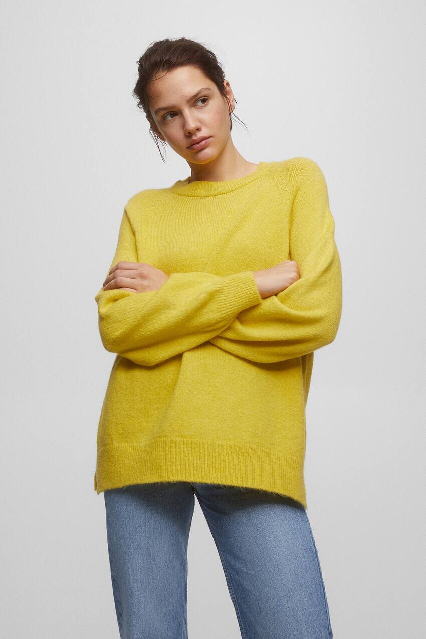 

Мягкий вязаный свитер Pull&Bear, фисташковый