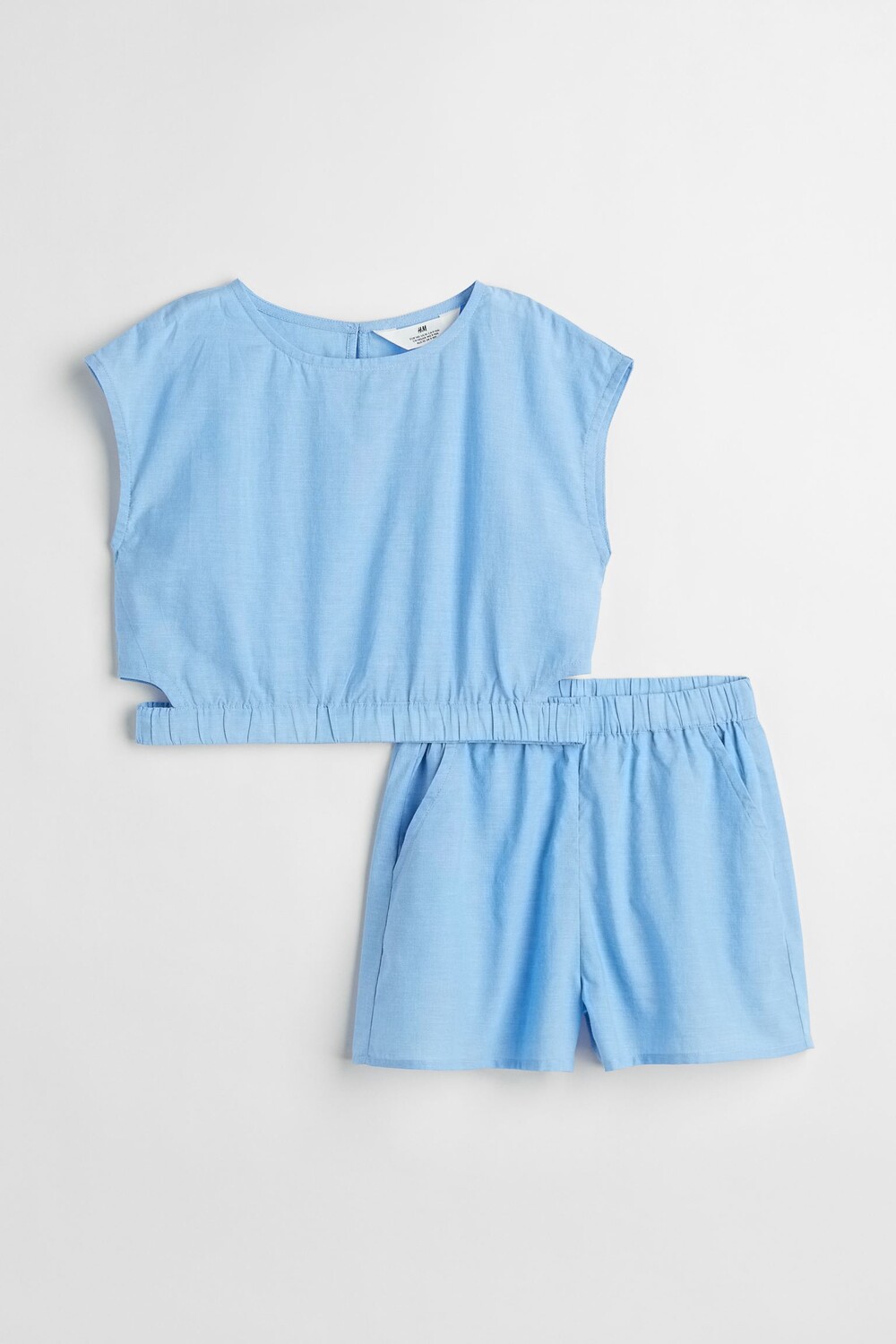 

Комплект из 2 предметов: топ и шорты H&M, голубой