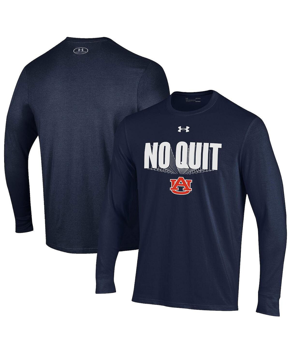 

Мужская темно-синяя футболка с длинным рукавом auburn tigers shooter performance Under Armour, синий