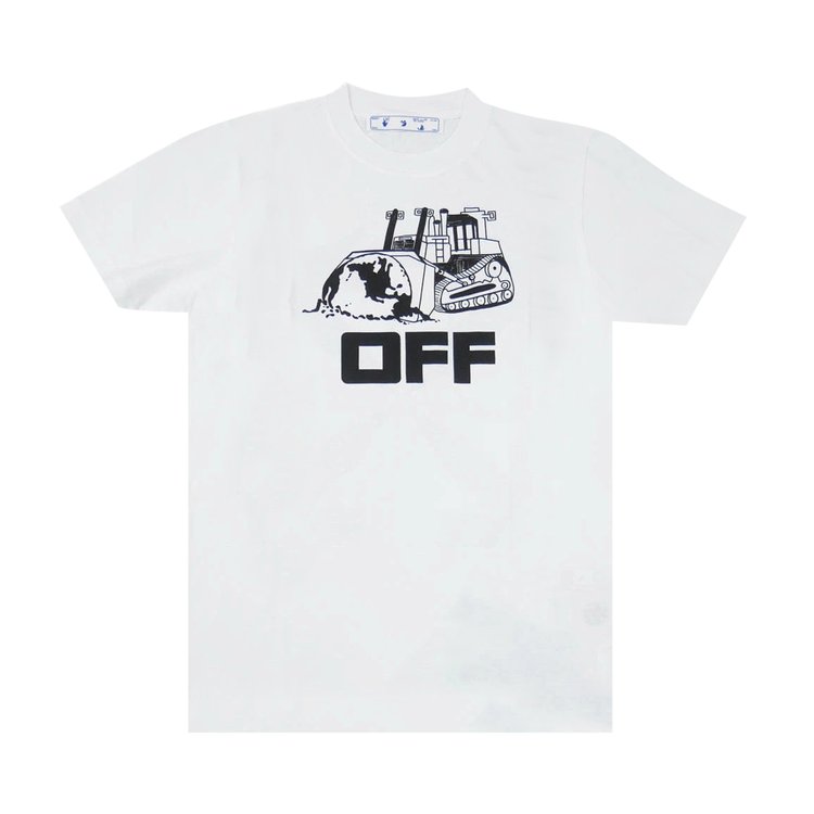 Футболка Off-White World Caterpillar Short-Sleeve Slim Tee 'White/Black', белый - фото