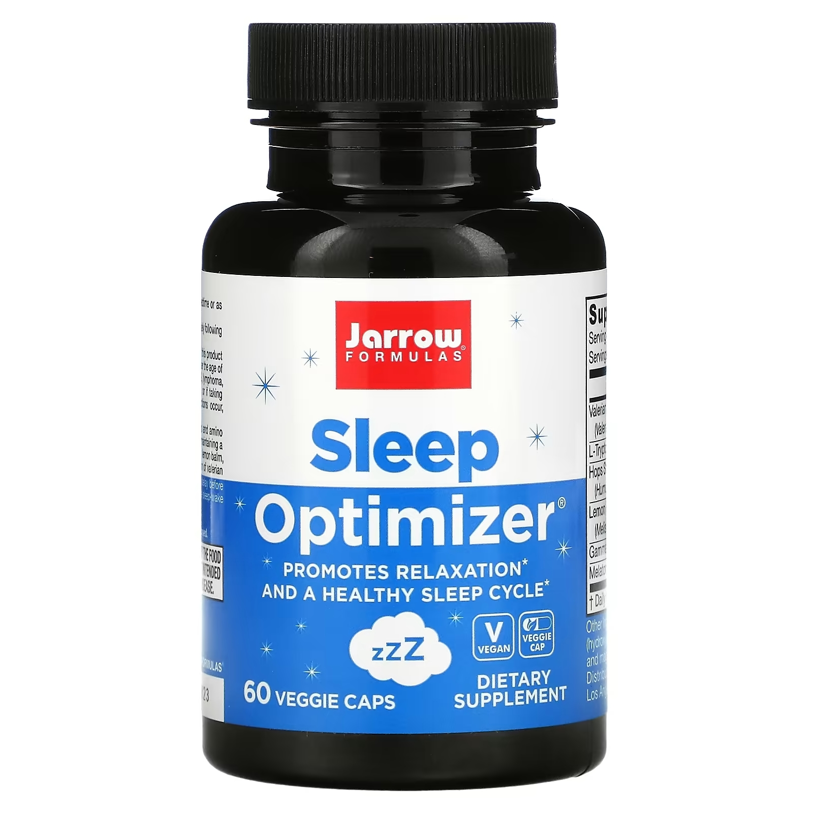 Jarrow Formulas Sleep Optimizer добавка для нормализации сна, 60 растительных капсул kaged muscle sleep sr добавка для улучшения качества сна с длительным высвобождением 30 растительных капсул