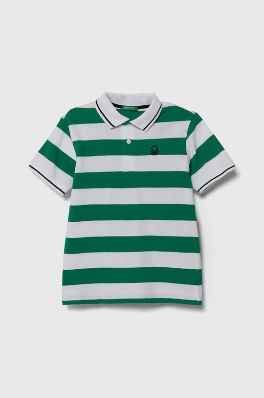 

United Colors of Benetton Детская хлопковая рубашка-поло, зеленый