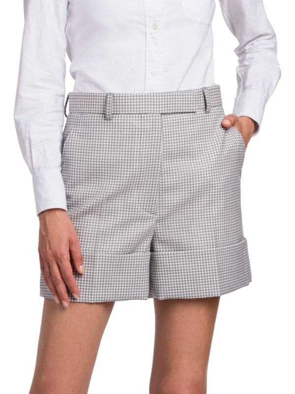 

Шорты-мешочки в клетку hopsack Thom Browne Grey