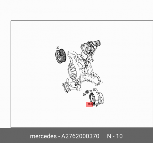 Натяжитель ремня / riemenspanner A2762000370 MERCEDES-BENZ натяжитель kettenspanner a2700521400 mercedes benz
