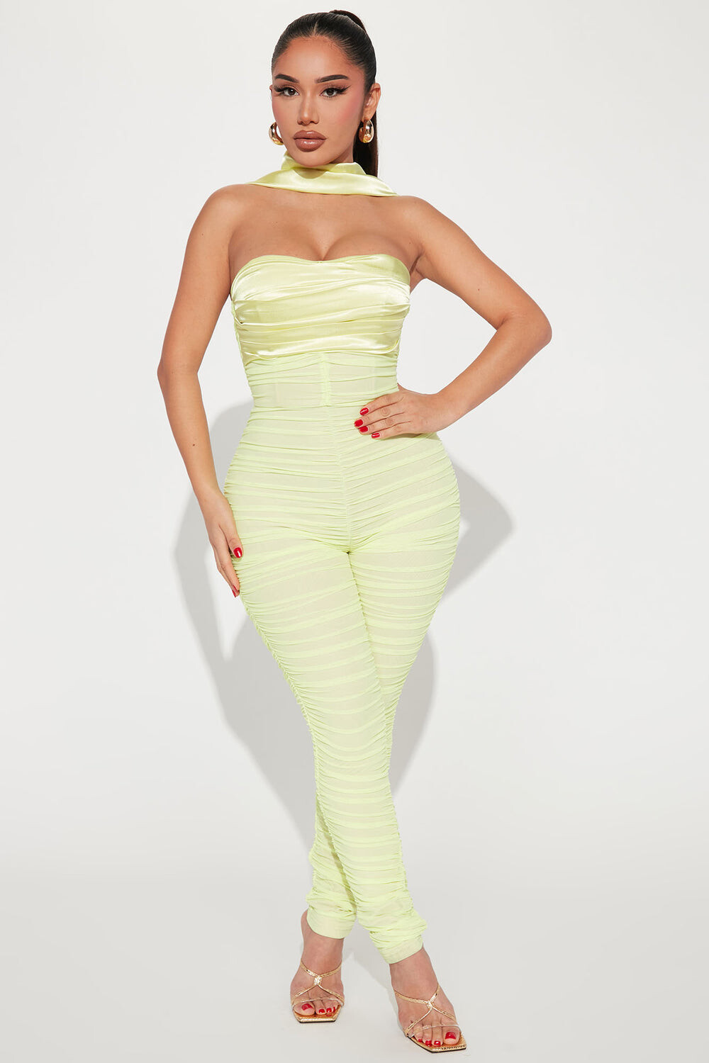 

Комбинезон Fashion Nova MJ8330, лаймовый