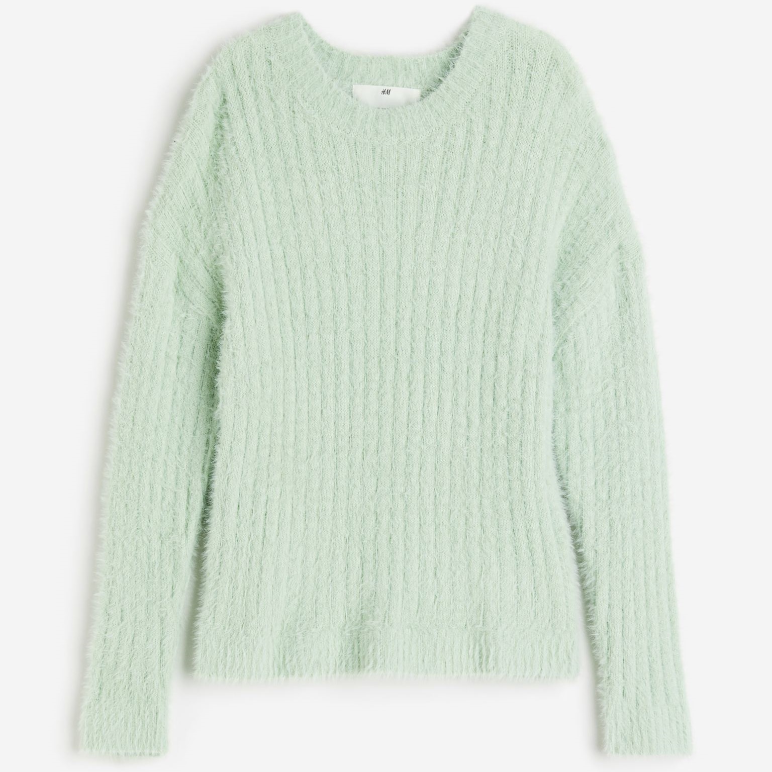 Джемпер H&M Fluffy, светло-зеленый шорты uniqlo soft fluffy светло зеленый