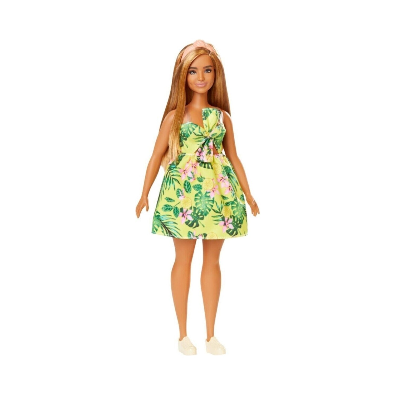 

Куклы и аксессуары Barbie Fashionistas в тропическом зеленом платье