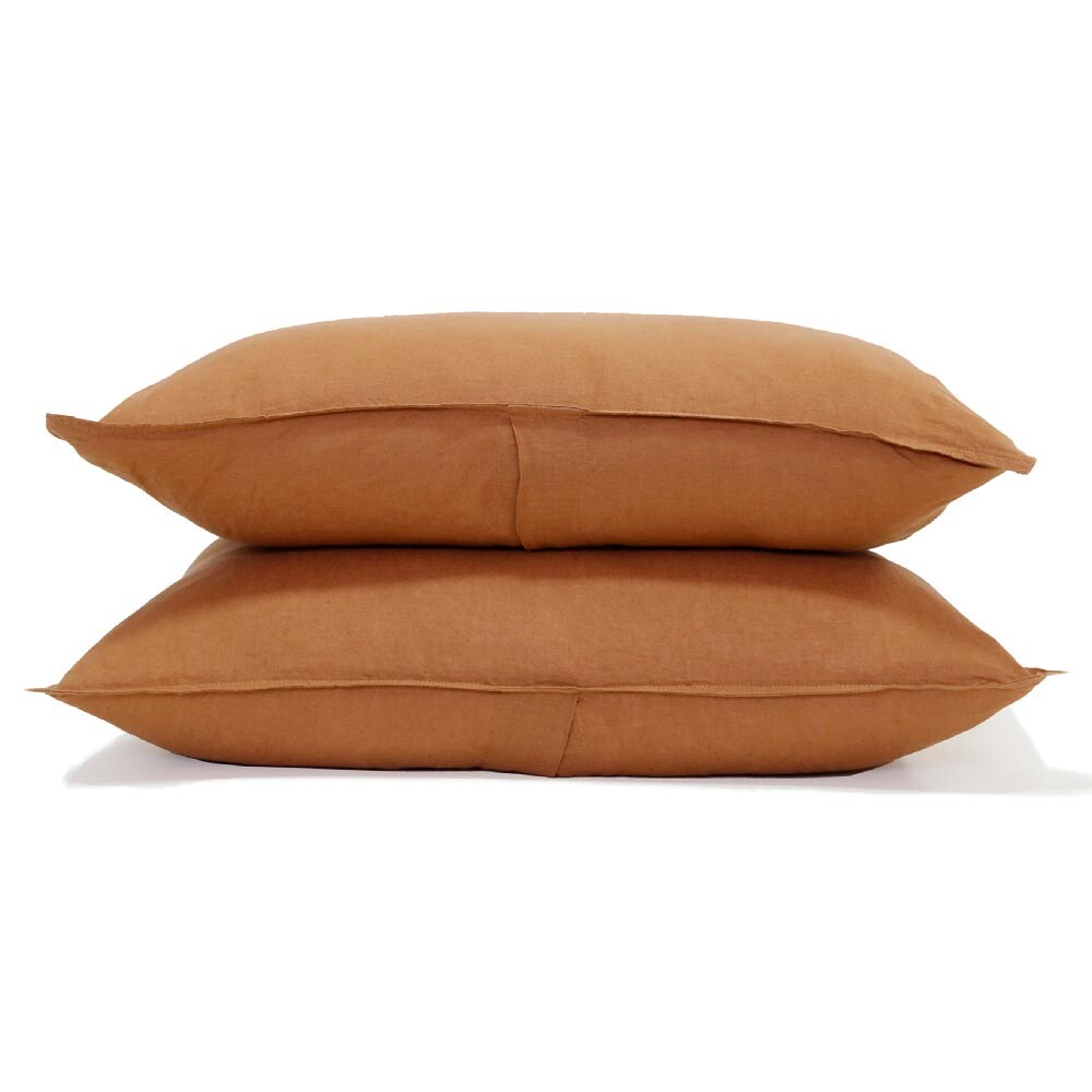 

Комплект наволочек Pom Pom At Home Parker Linen, 2 предмета, коричневый